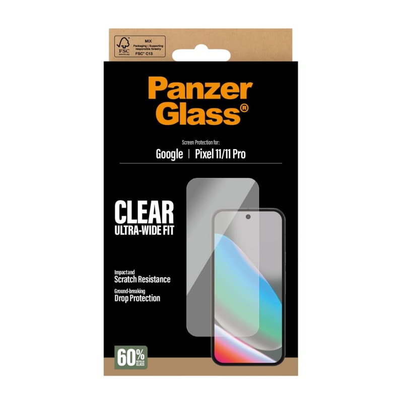 PanzerGlass Ultra-Wide Fit Screen Protector for Google Pixel 11 / 11 Pro - Clear