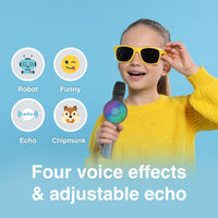 Thumbnail for Laser LED Wireless Karaoke Microphone- Silver