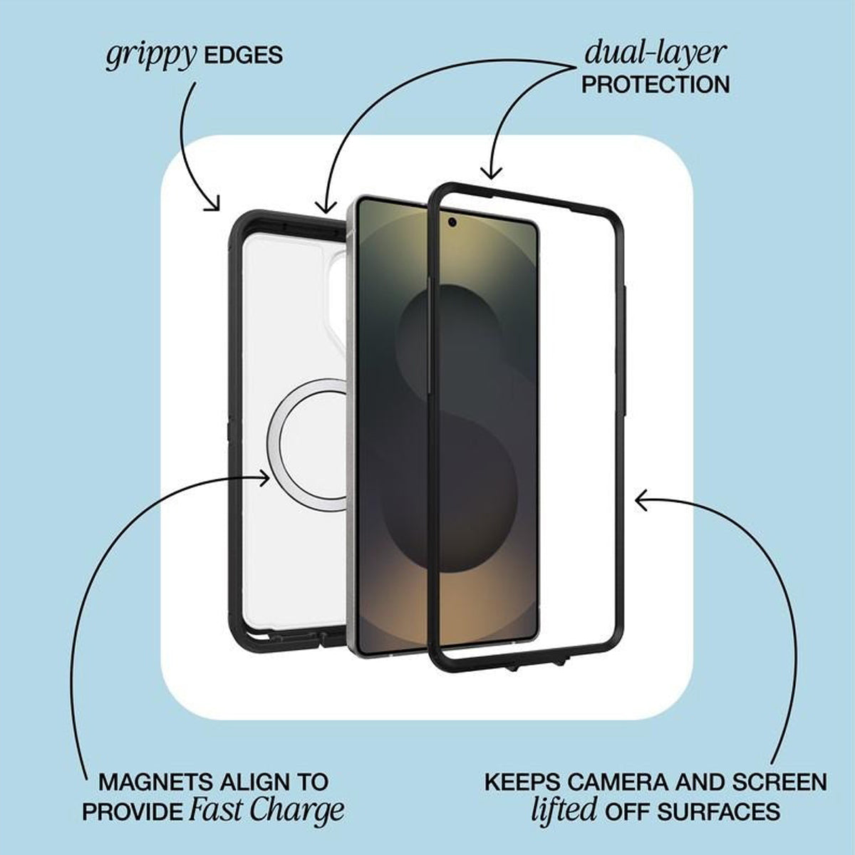 OtterBox Defender Pro XT Case with Magnets Suits for Samsung Galaxy S26 - Mountain Storm Blue