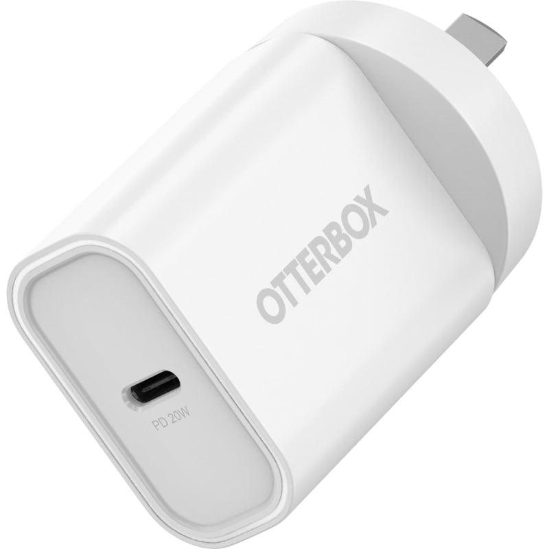 OtterBox 20W Wall Charger with USB-C and Power Delivery - White