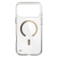 Speck Presidio Lux-Glitter MagSafe Case with Camera Control for iPhone 18 Pro Max - Clear/Gold Glitter