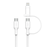 Thumbnail for Belkin BoostCharge Pro 2-in-1 Cable Usb-C to USB-C + Lightning Connector