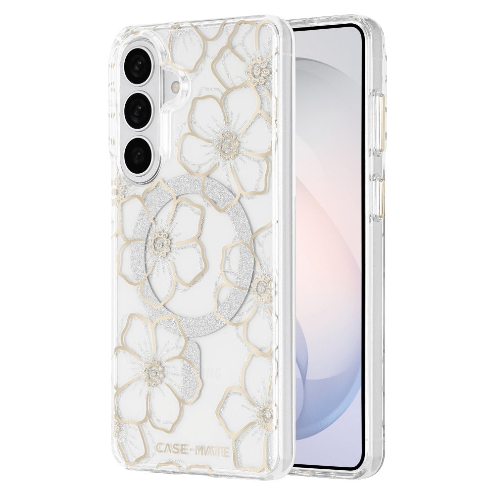 Case Mate Floral Gems Case with Magnet for Samsung Galaxy S26+ (S26 Plus) - Gold