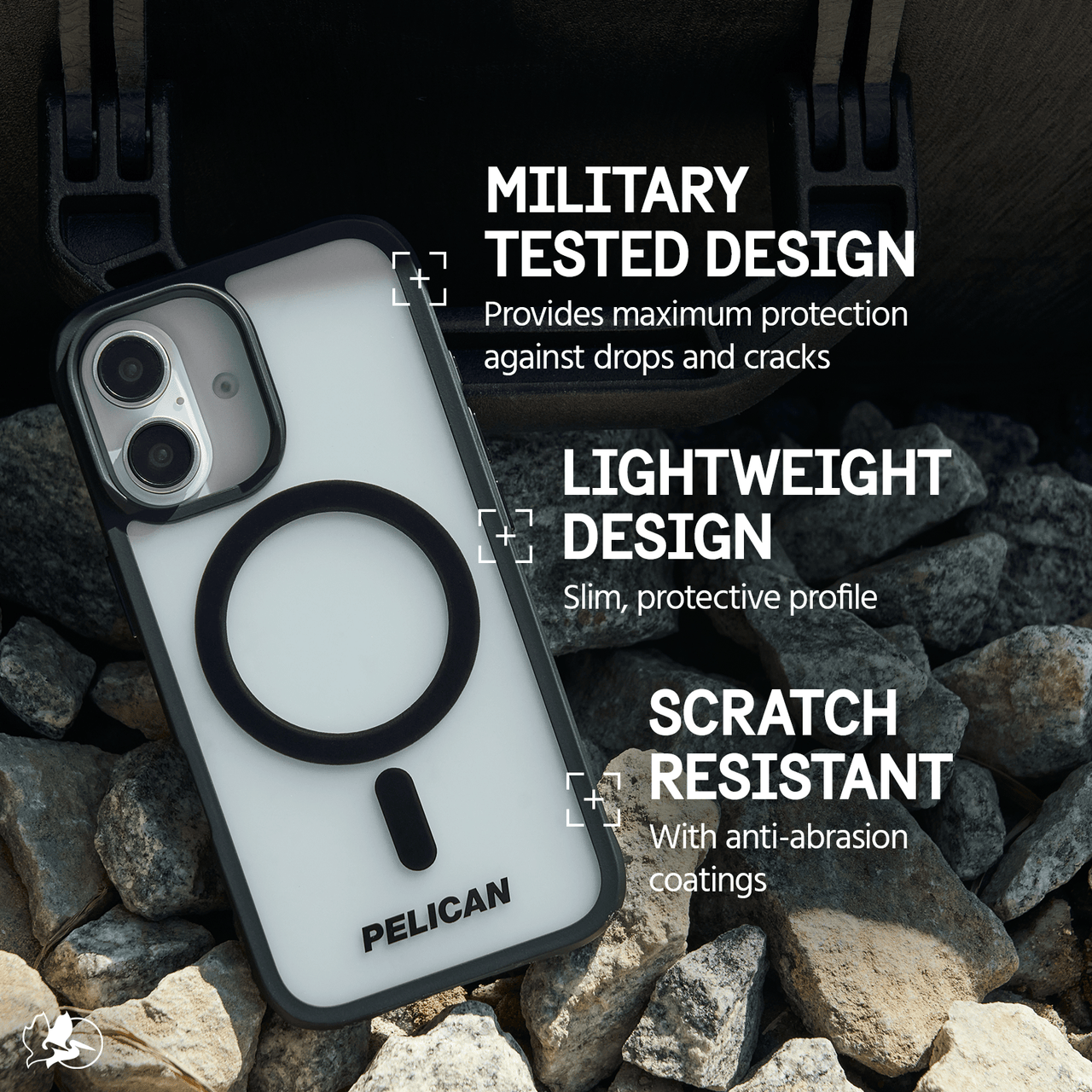 Pelican Ranger Frosted MagSafe Case for iPhone 16 - Clear