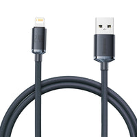 Thumbnail for Baseus Crystal Shine Series Fast Charging Data Cable USB to iP 2.4A 1.2m-Black