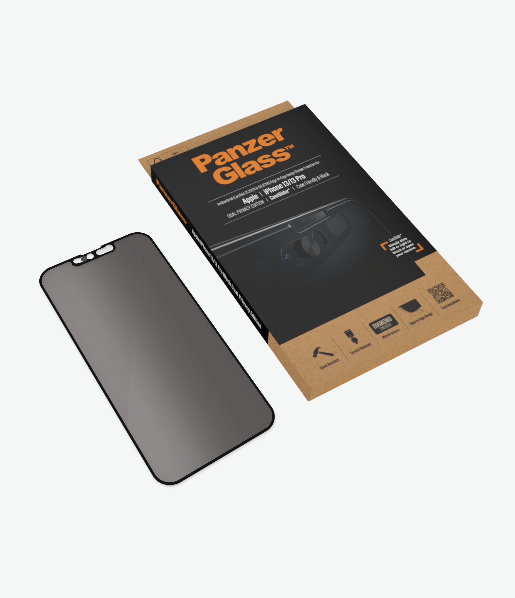 PanzerGlass Dual Privacy Screen Protector for iPhone 13/13 Pro - Crystal Clear