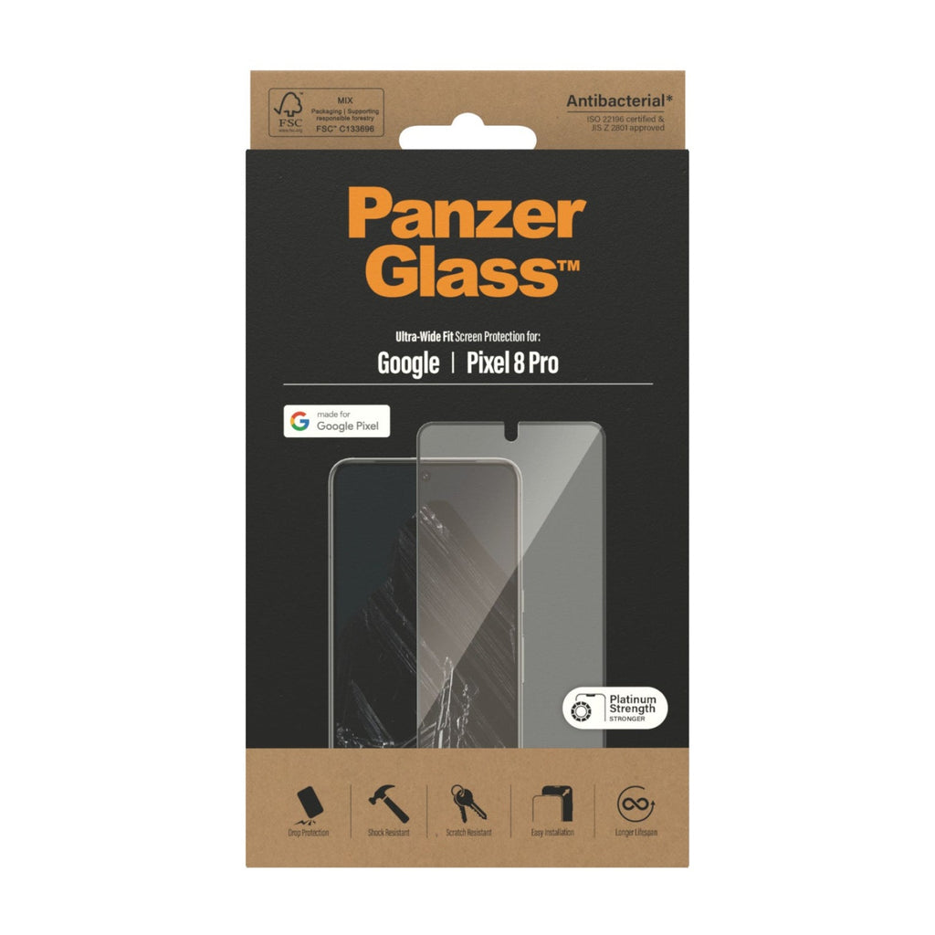 PanzerGlass Ultra-Wide Fit Screen Protector for Google Pixel 8 Pro - Clear
