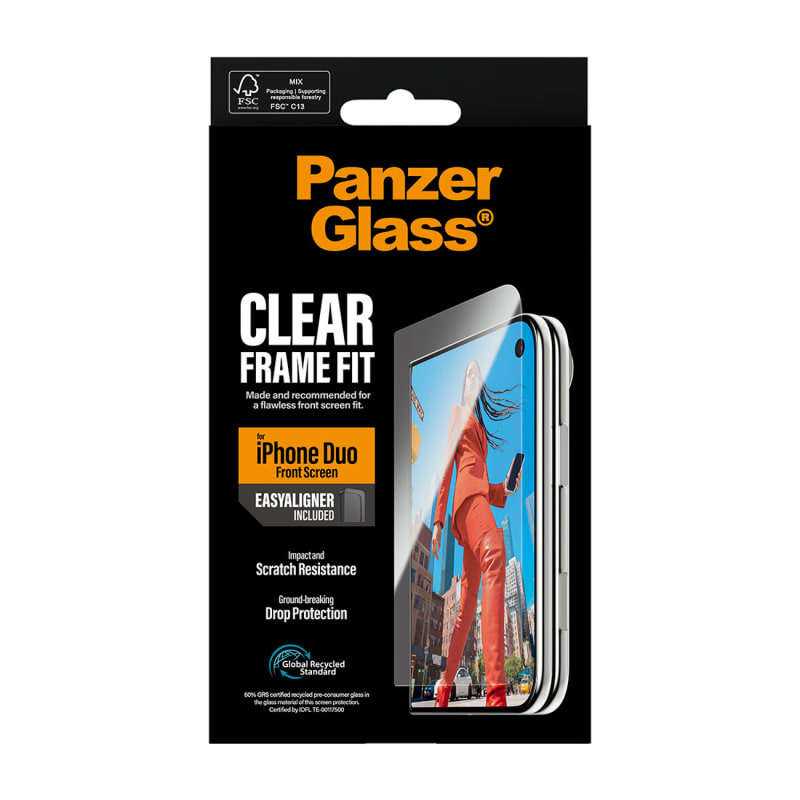 PanzerGlass Ultra Wide Fit Screen Protector for iPhone Duo - Clear