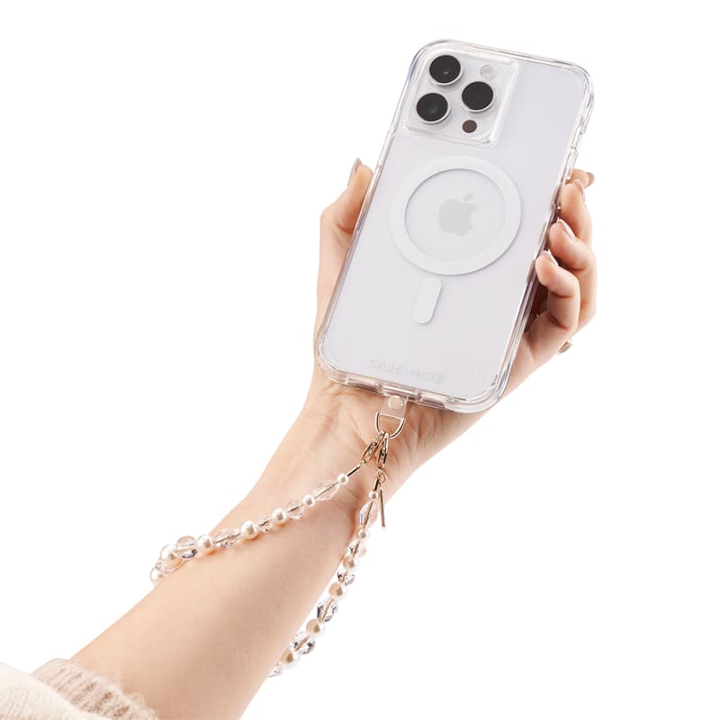 Case-Mate Beaded Phone Wristlet Universal - Crystal Pearl