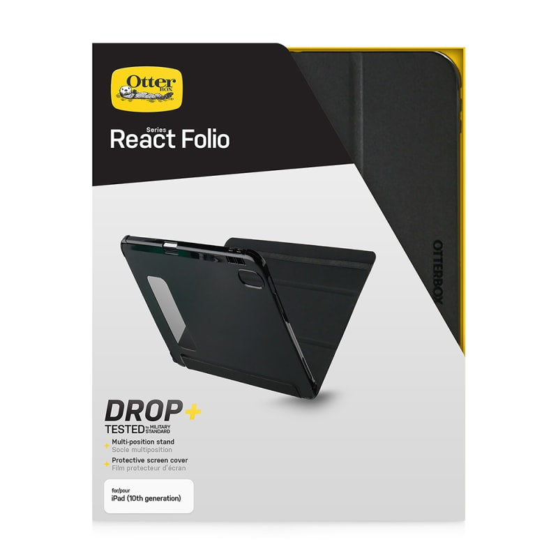 Otterbox React Folio Case for iPad 10.9 inch 10th Gen - Black