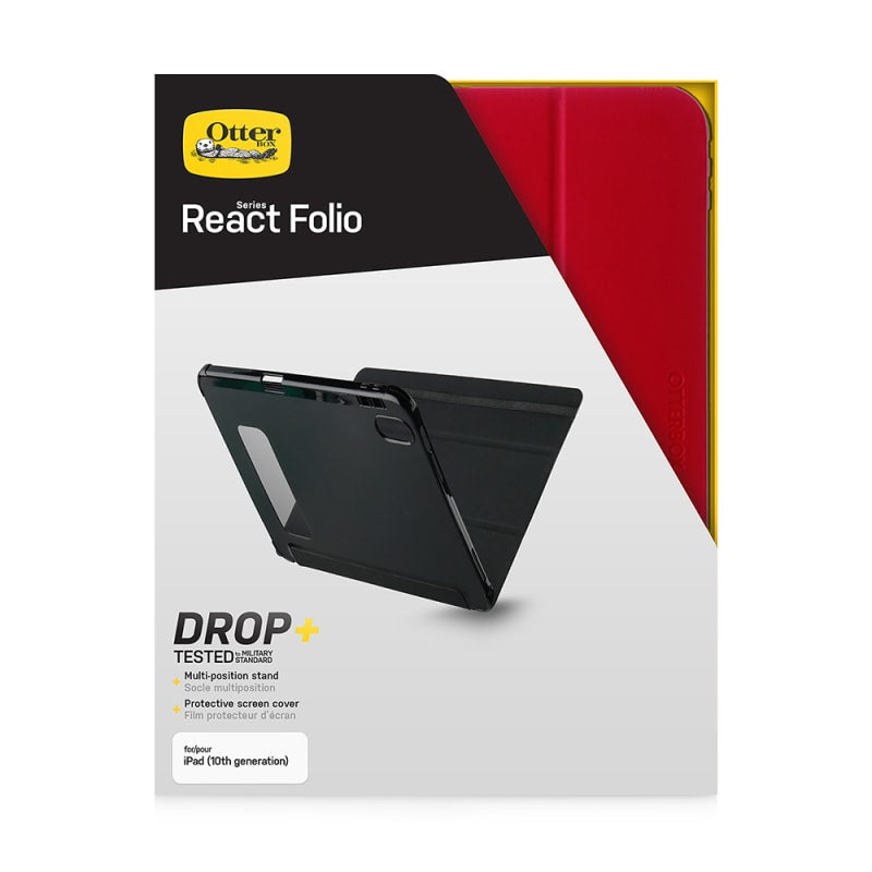 Otterbox React Folio Case for iPad 10.9 inch (10th Gen) - Red/Black