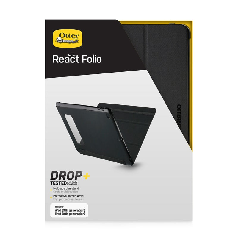 Otterbox React Folio Case for iPad 10.2 inch (8th/9th Gen) - Black