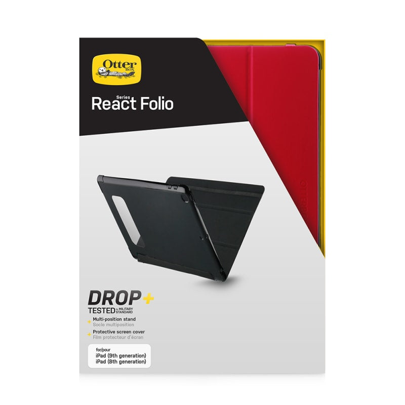 Otterbox React Folio Case for iPad 10.2 inch (8th/9th Gen) - Red/Black