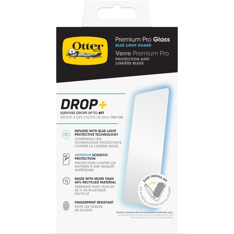 OtterBox Premium Pro Glass Blue Light Screen Protector For iPhone 16 Pro - Clear