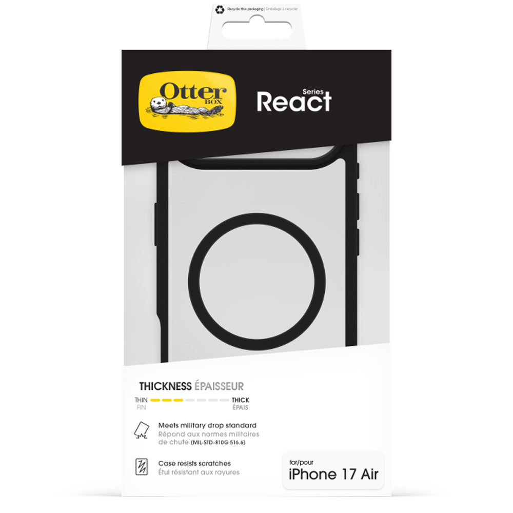 OtterBox React MagSafe Case for iPhone Air - Black Crystal