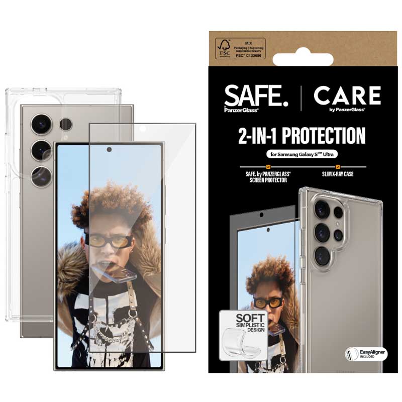 PanzerGlass Care Fashion 2-in-1 Bundle for Samsung GS25 Ultra - Clear