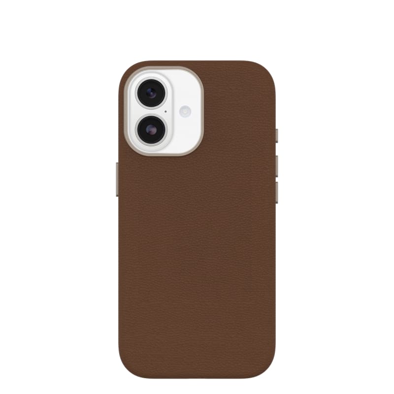 OtterBox Symmetry MagSafe Cactus Leather Case with Camera Control for iPhone 17- Desert Saddle Brown