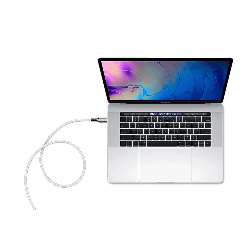 Cygnett Armoured USB-C to USB-C 2.0 Cable 10cm - White