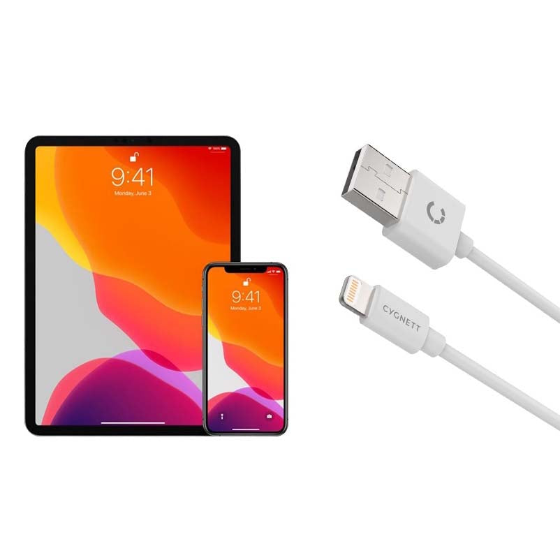 Cygnett Essentials Lightning to USB-A Cable 1M - White