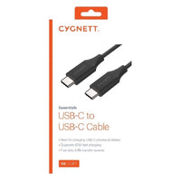 Thumbnail for Cygnett Essentials USB-C to USB-C Cable (1M) - Black