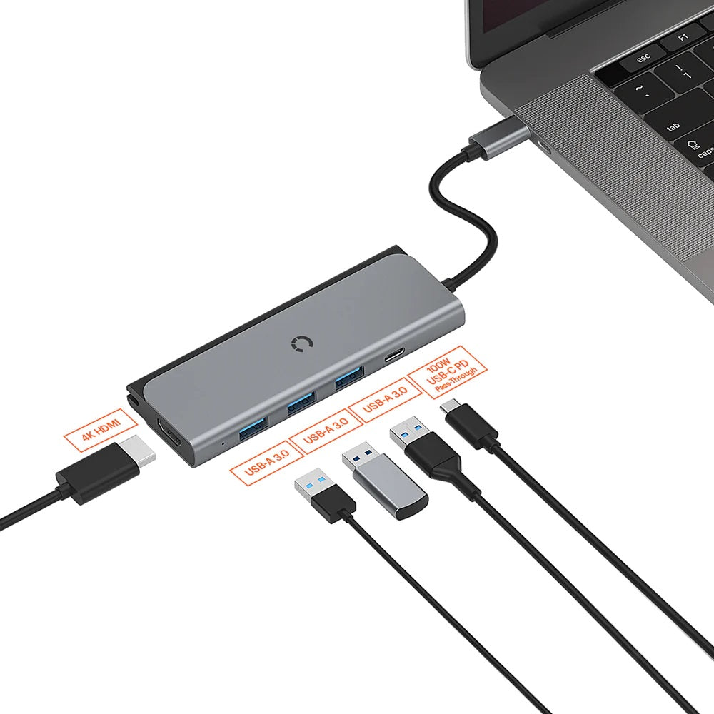 Cygnett Unite TravelMate USB-C Hub - Black