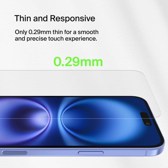 Belkin UltraGlass 2 Screen Protector for iPhone 16 Plus / 15 Plus / 14 Pro Max