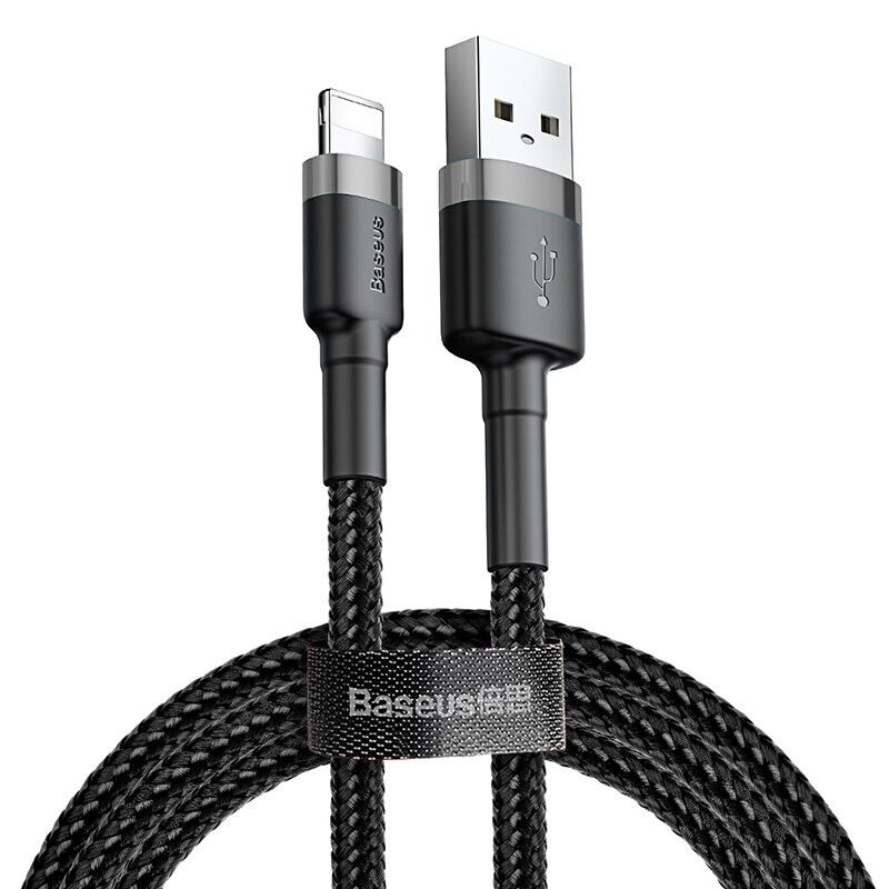 Baseus USB-A To Lightning Cafule Tough Cable 2 Meter - Gray