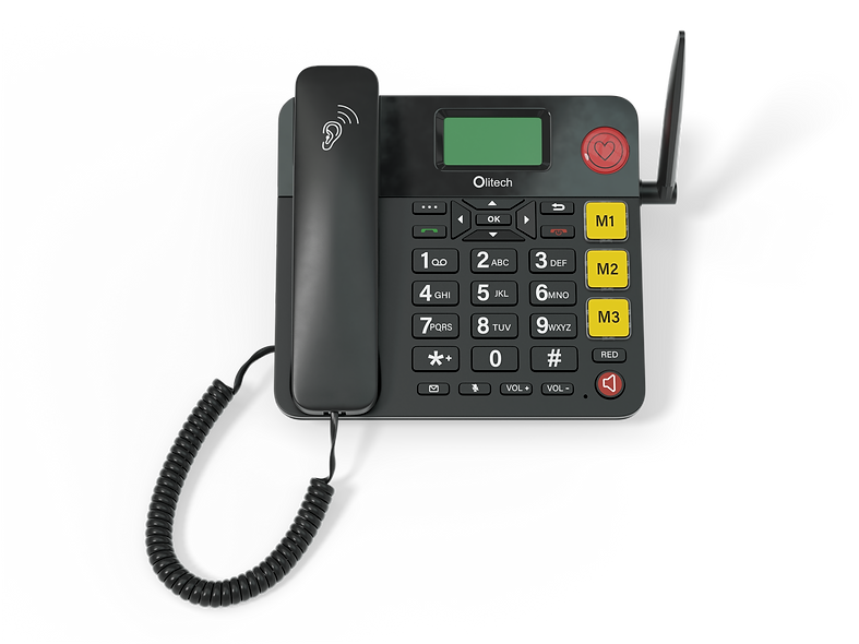 Olitech EasyTel 4G VOLTE 2025 Seniors Phone Big Buttons Landline Homephone FM-Radio SOS Wifi Hotspot