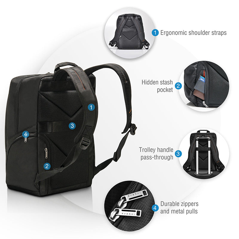 Everki Advance Laptop Backpack 15.6" - Black