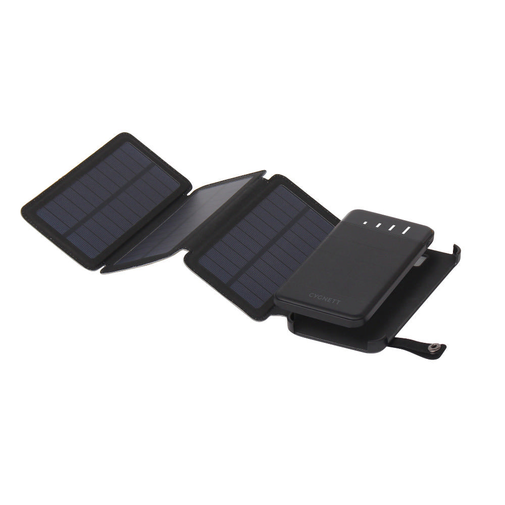 Cygnett Chargeup Explorer 8000mah Power Bank & Detachable Solar Panels - Black