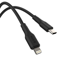 Thumbnail for EFM USB-C to Lightning Braided Power and Data Cable 1M - Black