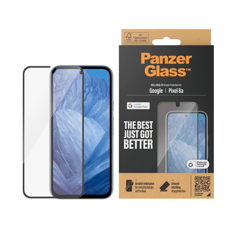 PanzerGlass UltraWide Fit with Aligner Screen Protector for Google Pixel 8a