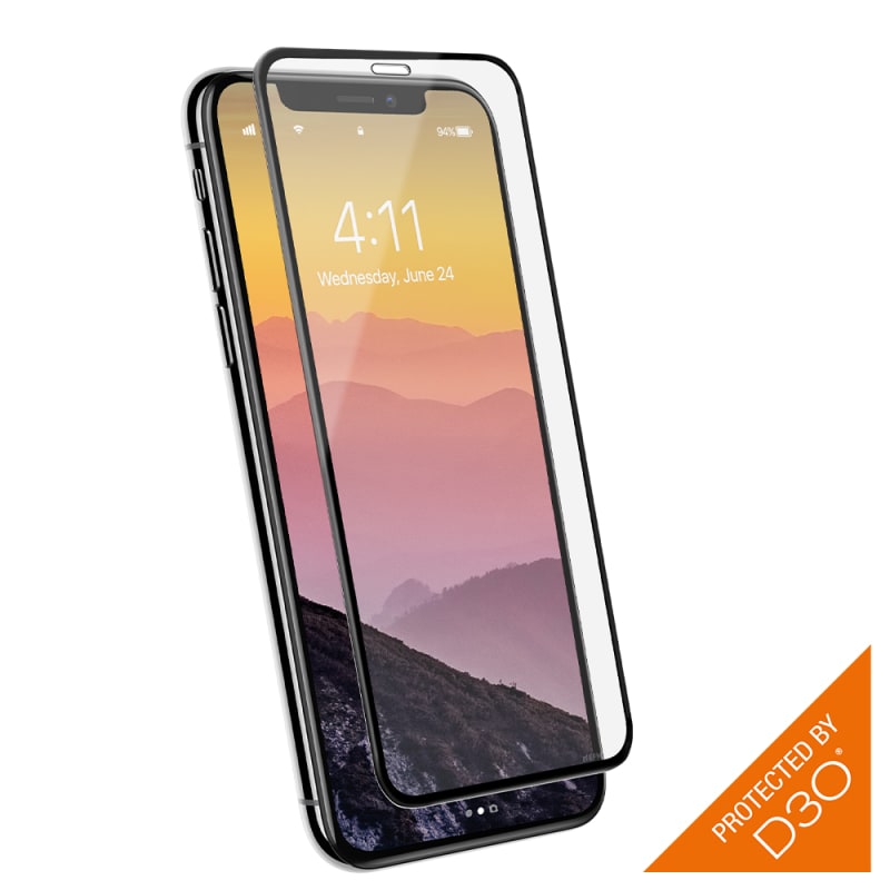 EFM D3O ScreenSafe Glass Screen Armour for iPhone 11 Pro Max - Clear / Black