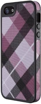 Speck FabShell for iPhone SE/5/5S Case - MegaPlaid Mulberry/Black New