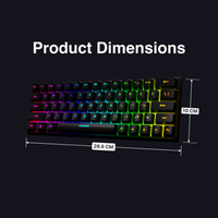 Thumbnail for Laser Gaming Mini Mechanical Keyboard - Black