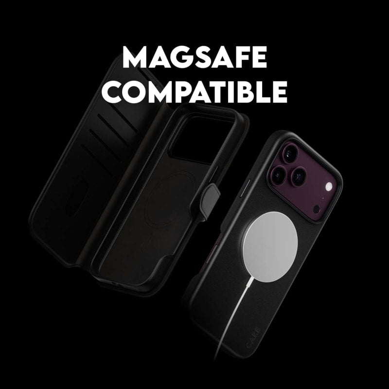 CARE by PanzerGlass Tango 2-in-1 MagSafe Wallet Case for iPhone 18 Pro Max, 17 Pro Max -Black
