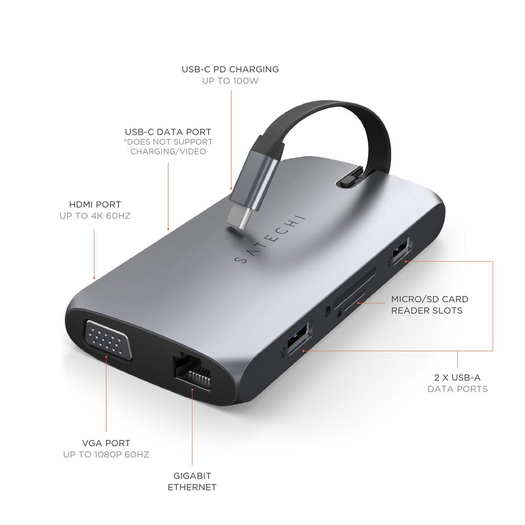 Satechi USB-C On-the-Go Multiport Adapter (Space Grey)