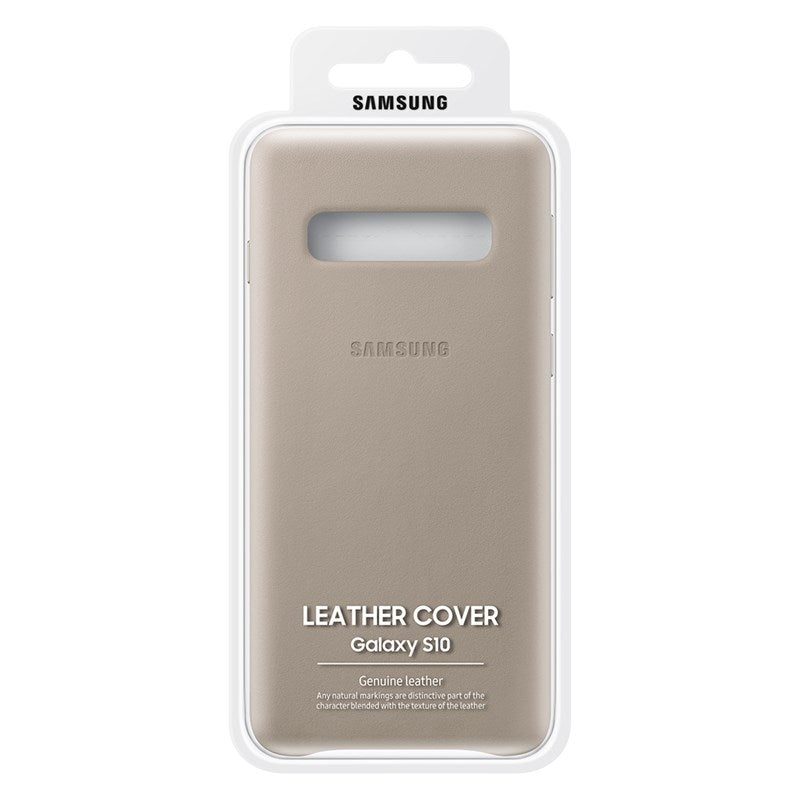 Samsung Leather Cover Suits Galaxy S10 (6.1") - Grey