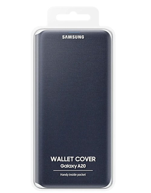 Samsung Galaxy A20 Wallet Cover - Black