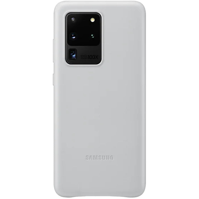 Samsung Galaxy S20 Ultra Leather Cover - Silver