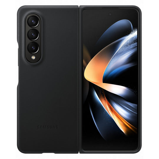 Samsung Galaxy Z Fold4 Leather Cover - Black
