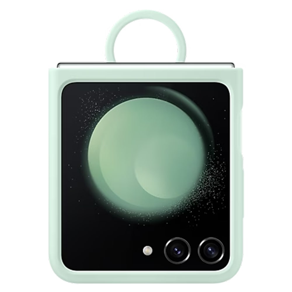 Samsung Silicone Case with Ring for Galaxy Z Flip5 - Ocean Green