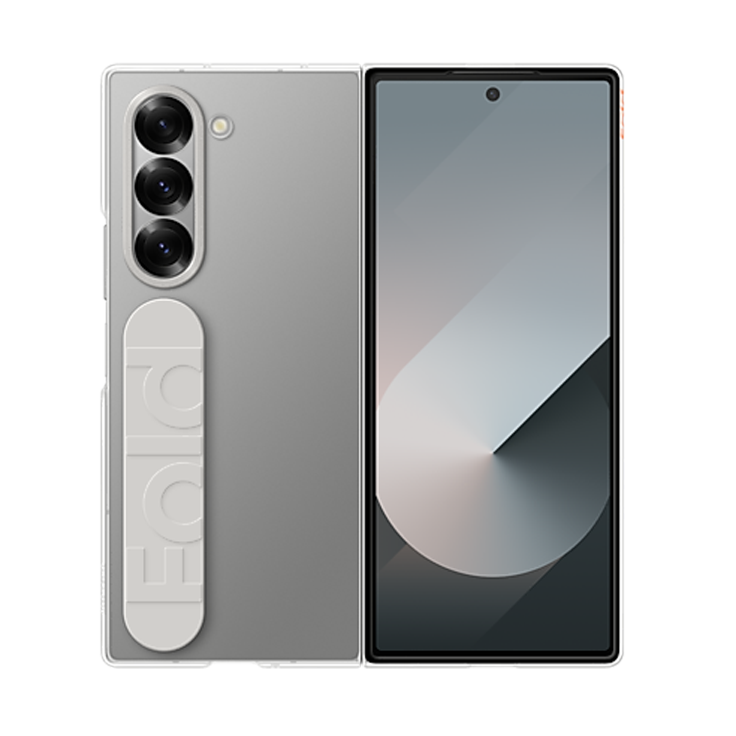 Samsung Case with Grip for Galaxy Z Fold6 - Clear