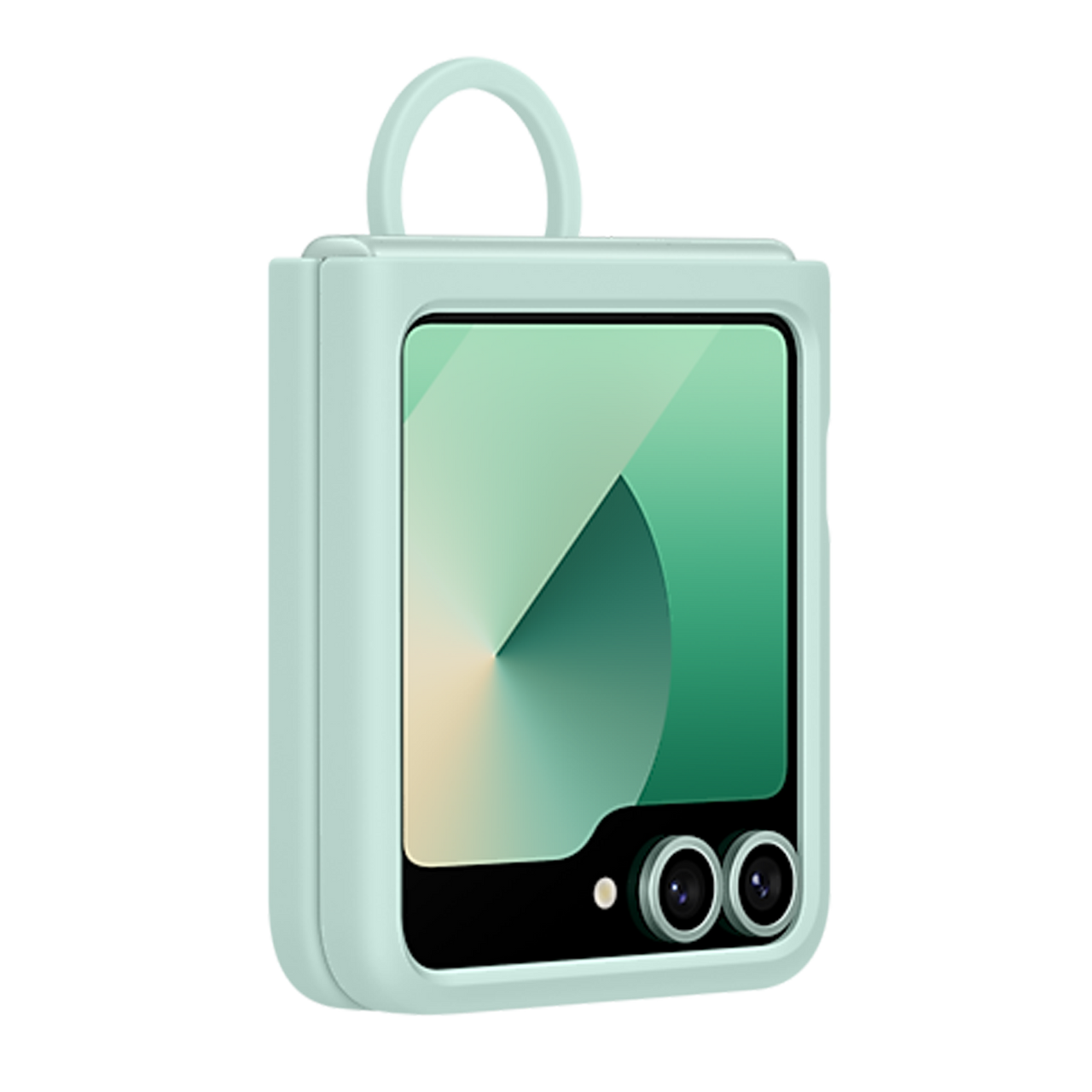 Samsung Silicone Case with Ring for Galaxy Z Flip6 Mint Personal Digital Latest Mobiles and Accessories