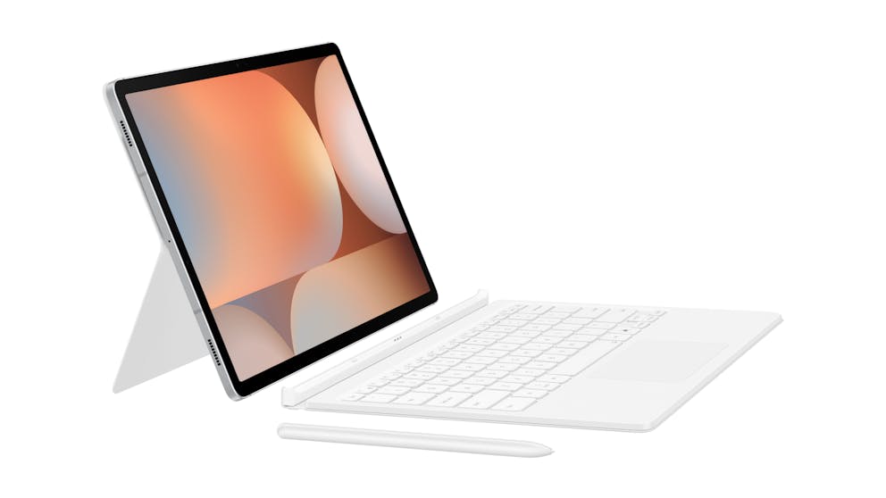 Samsung Book Cover Keyboard with Trackpad for Galaxy Tab S9FE+ / S9+ / S10+ - White