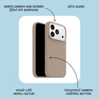 Thumbnail for OtterBox Symmetry Cactus Leather MagSafe Case for Apple iPhone 17 Pro - Grey Comfort (Beige)