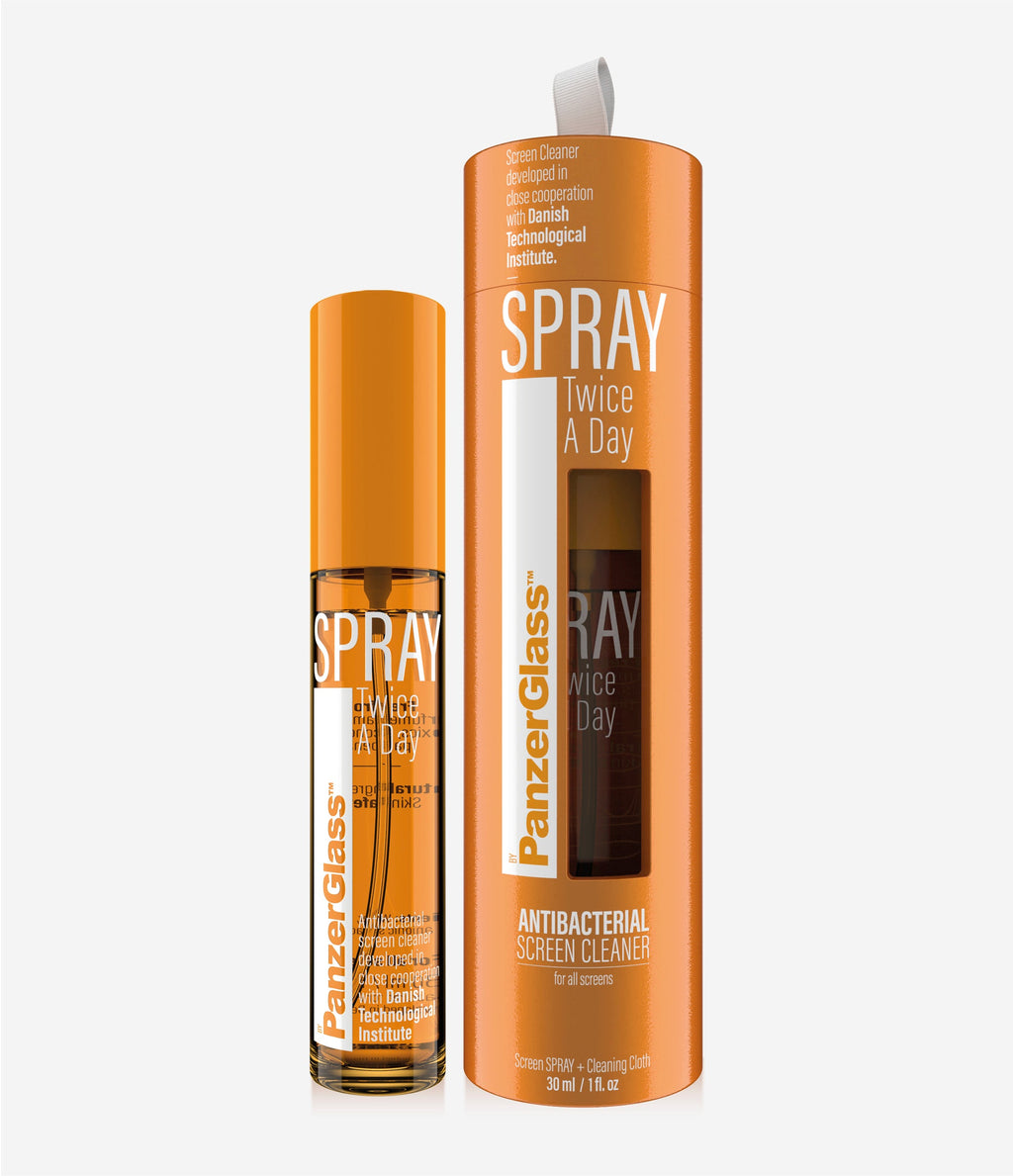 PanzerGlass (Alchohol/ Toxin Free) Spray Twice A Day 30 ml for Mobiles, Tablets, Screens, Glasses