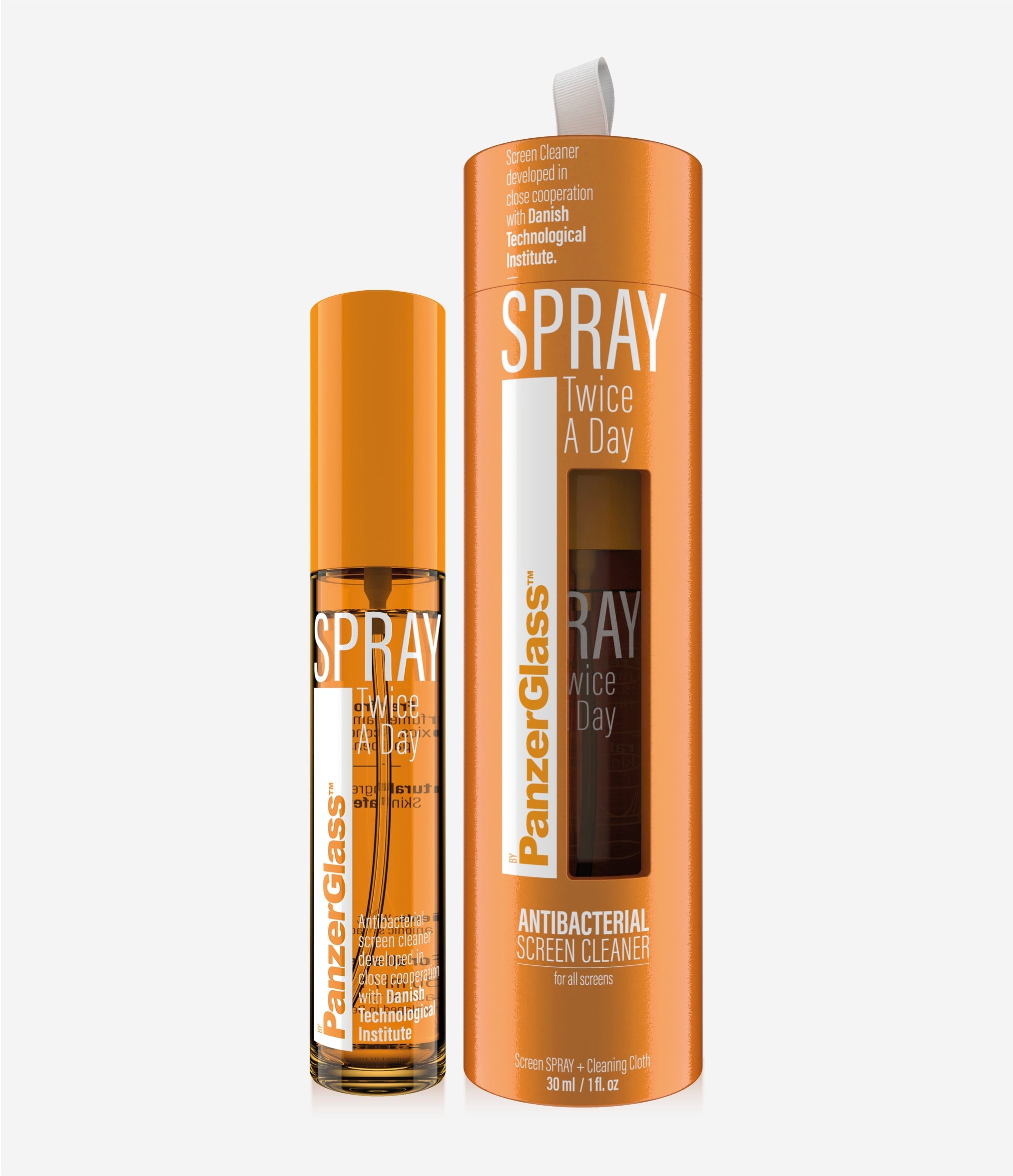 PanzerGlass (Alchohol/ Toxin Free) Spray Twice A Day 30 ml for Mobiles, Tablets, Screens, Glasses