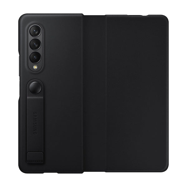 Samsung Leather Flip Cover for Galaxy Fold3 - Black