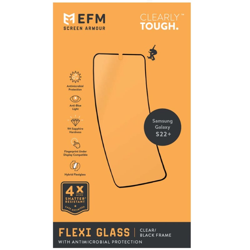 EFM FlexiGlass Screen Armour for Samsung Galaxy S22+ (6.6) - Clear